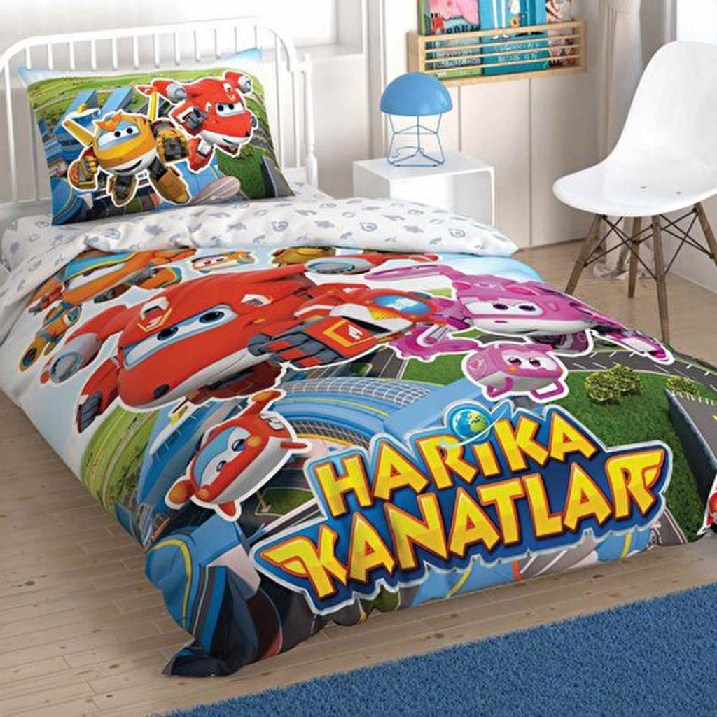 Taç Lisanslı Harika Kanatlar Super Tek Kişilik Nevresim Takımı