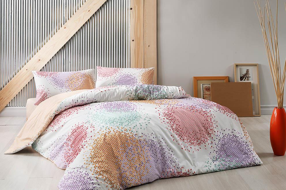 Taç Ranforce Tek Kişilik Nevresim Takımı Rio Turuncu