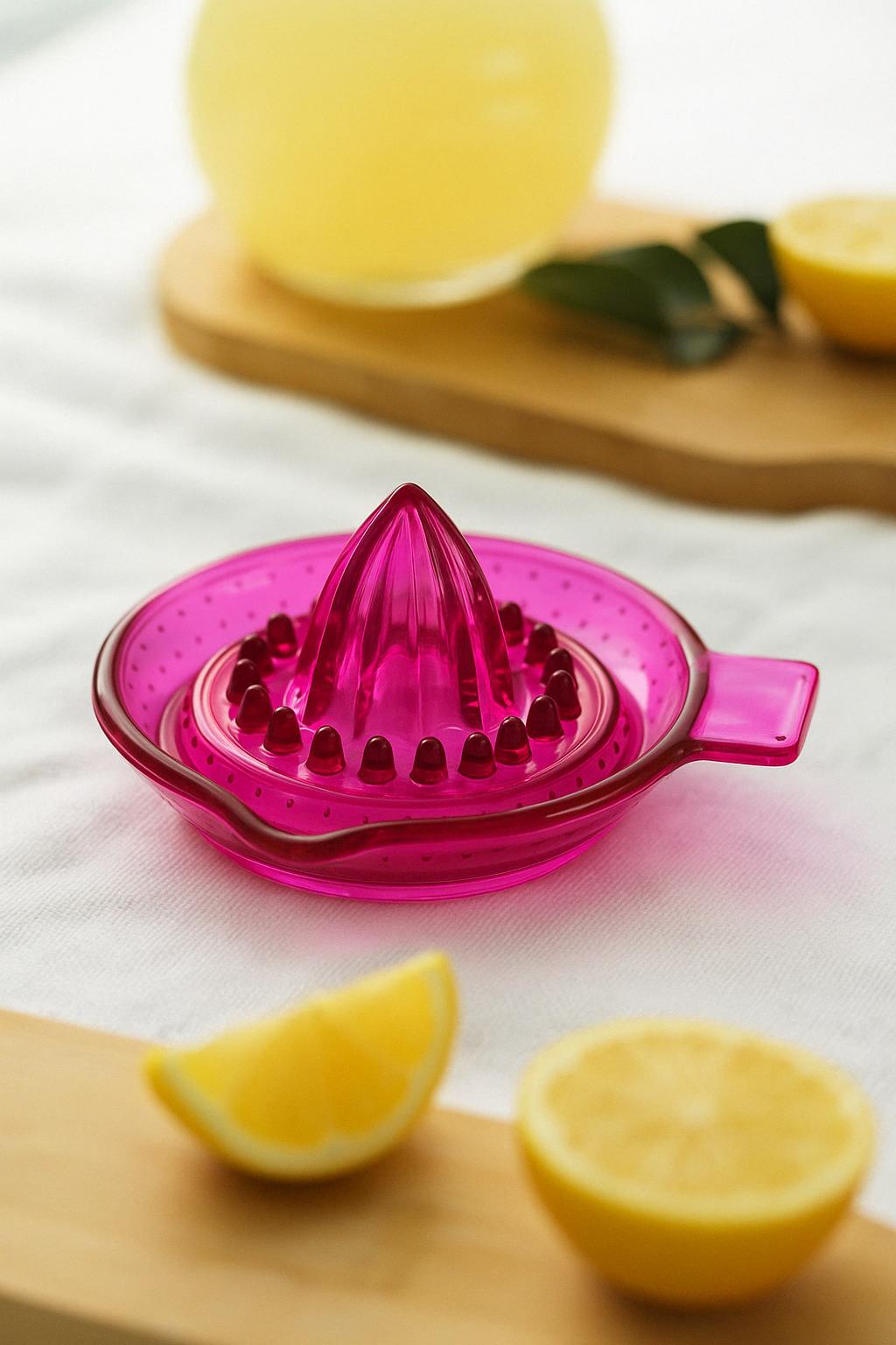 Akrilik Pembe Limon Sıkacağı Pratik Limon Sıkacağı