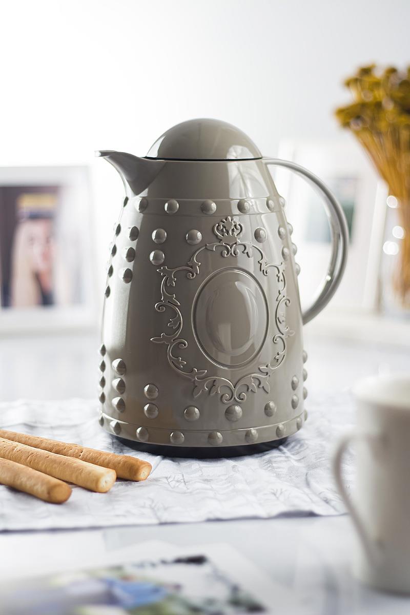 1 LT Isı Yalıtımlı Çay Ve Soğuk Su Termosu Gri (12 Saat Sıcak Tutar& İçi Camdır)