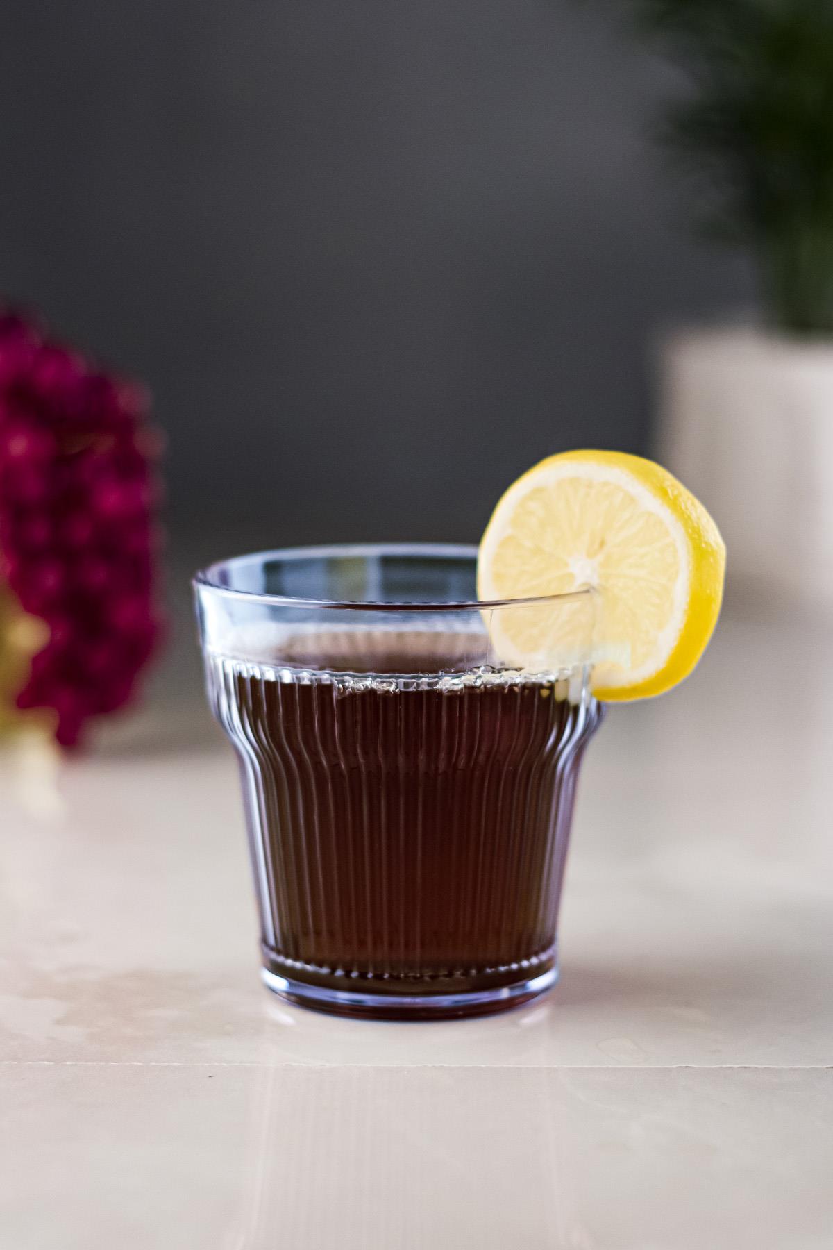 Akrilik Lacivert Tekli Kısa Bardak & Su Meşrubat Kahve Yanı Bardağı 300 ml ( Cam Değildir )