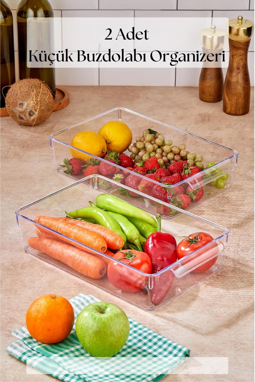 2 Li Buzdolabı Organizeri & Buzdolabı Düzenleyici 3 lt