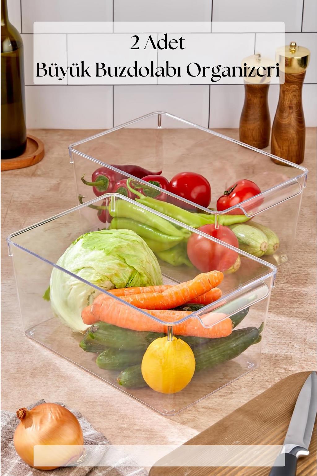 2 Li Buzdolabı Organizeri & Buzdolabı Düzenleyici 6 lt