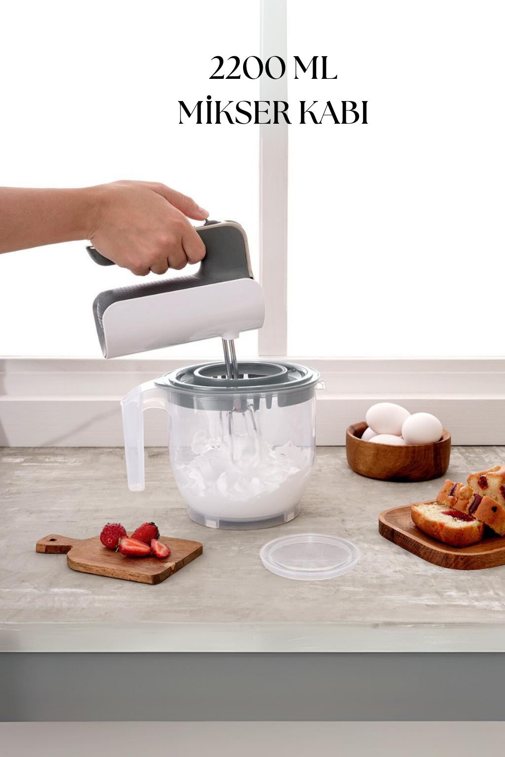 2200 Ml Mikser Kabı Mavi & Ölçü Kabı & Saklama Kabı-DNY0026