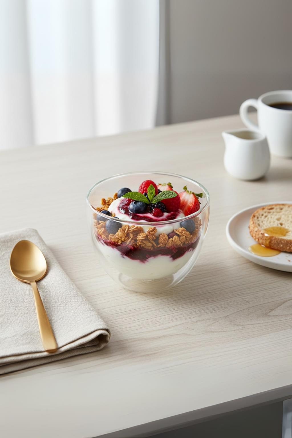 Çift Cidarlı Cam Kase 250 ml 10 cm