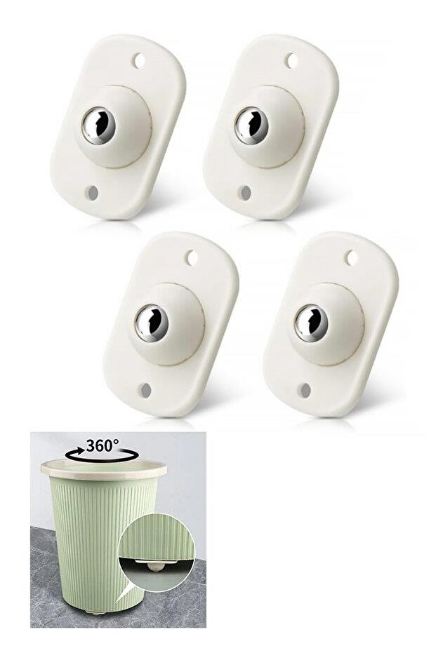 4'lü Modüler Tekerlekli Taşıma Aparatı & 360 Derece Dönebilen Yapışkanlı Pratik Eşya Kaydırıcı