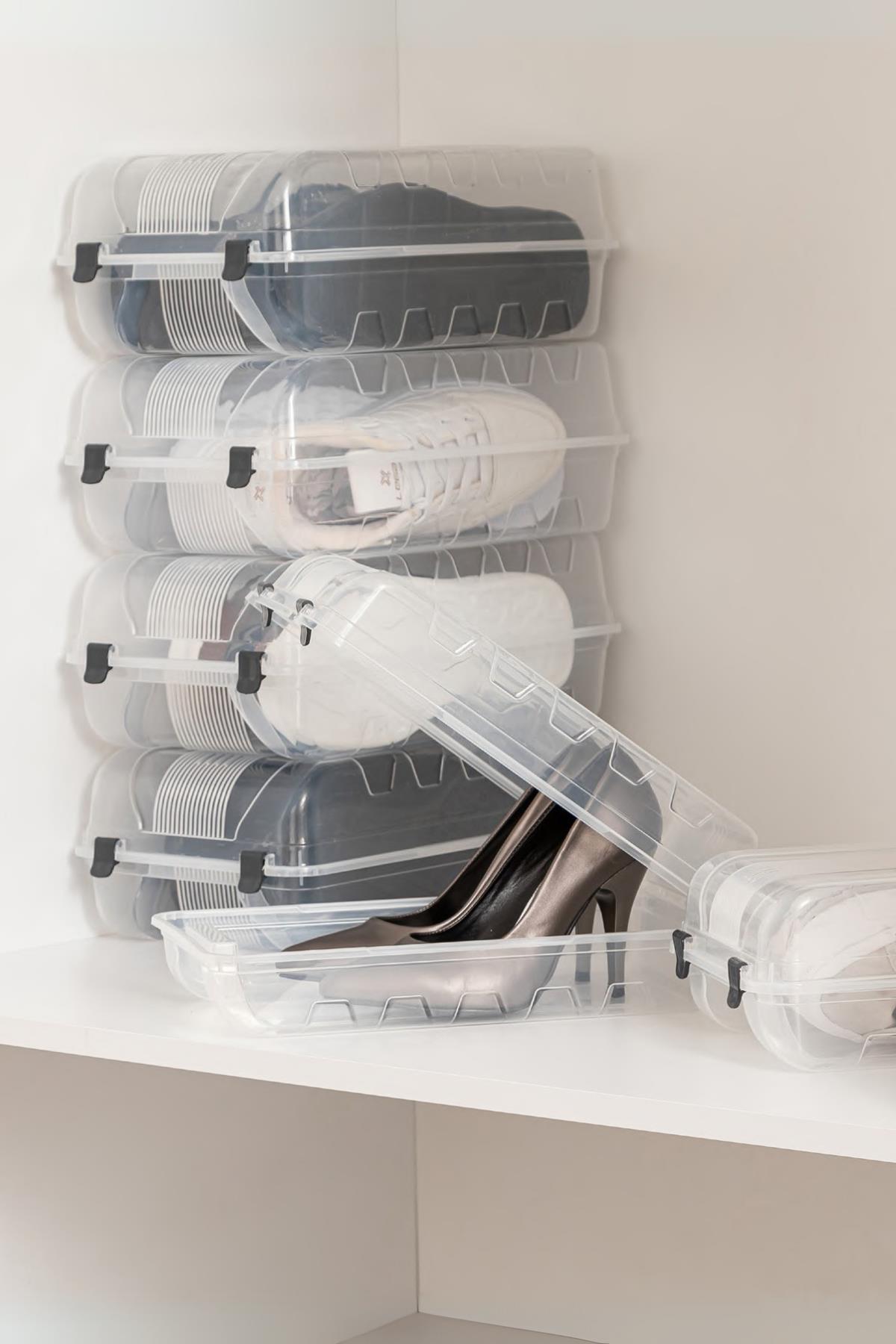 6’lı Ayakkabı Kutusu Bayan & Ayakkabılık Organizeri 20x37x13 cm