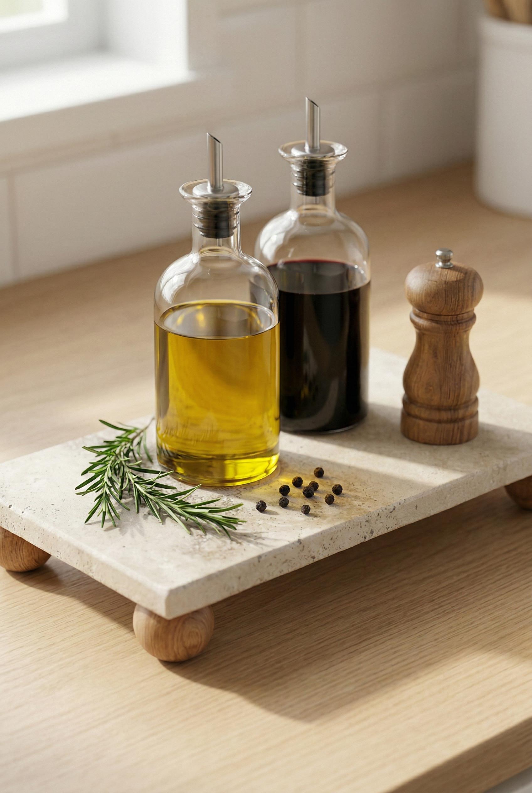 Ayaklı Doğal Mermer Sunum Tablası & Dekoratif Yağdanlık Altlığı (12x24x4 cm)