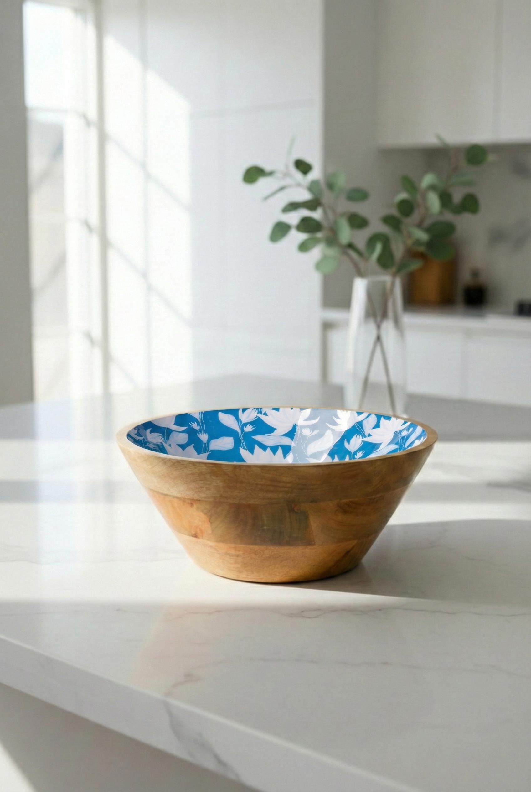 Mango Agacı Sunum Servis Kasesi & Dekoratif Kase 25 Cm Desenli-1