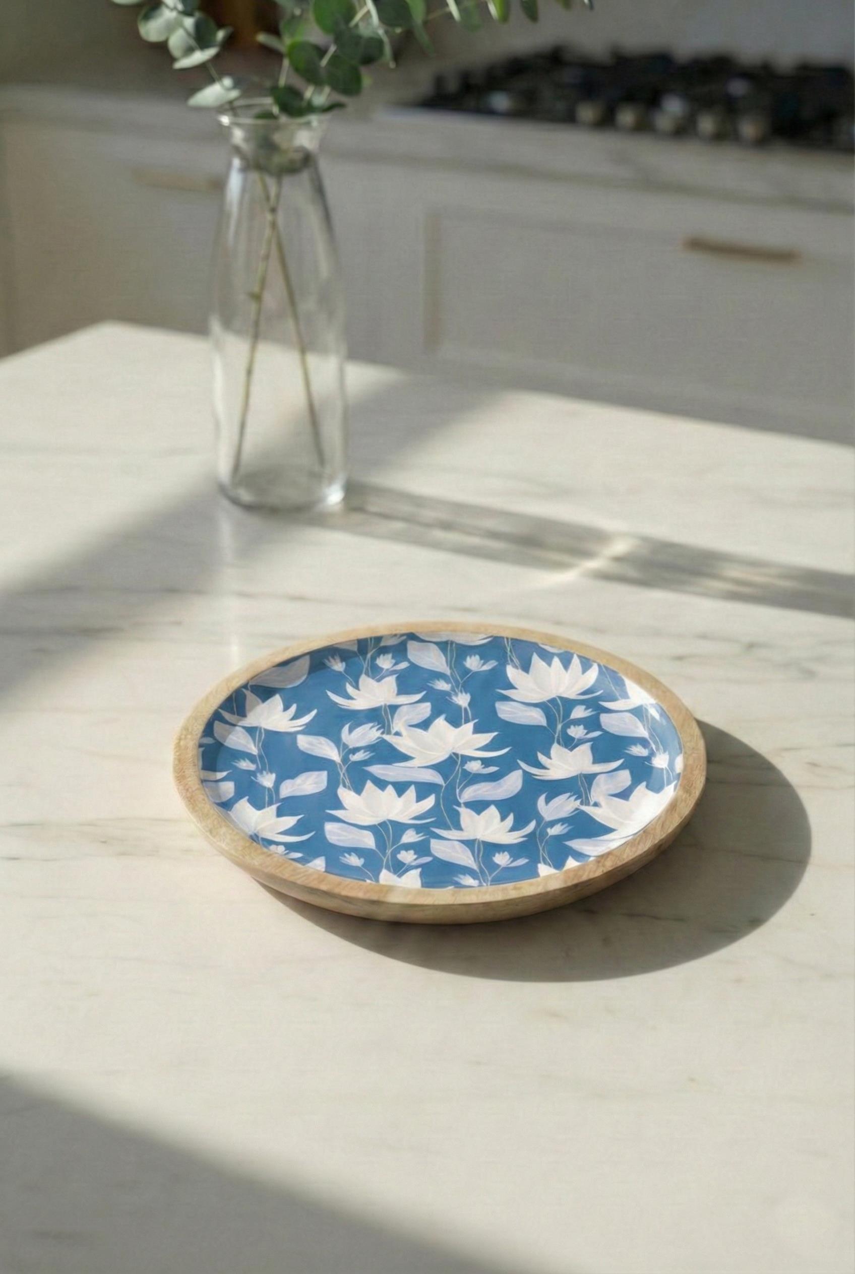 Mango Agacı Pasta Tabağı & Sunum Tabağı 20 Cm Desenli