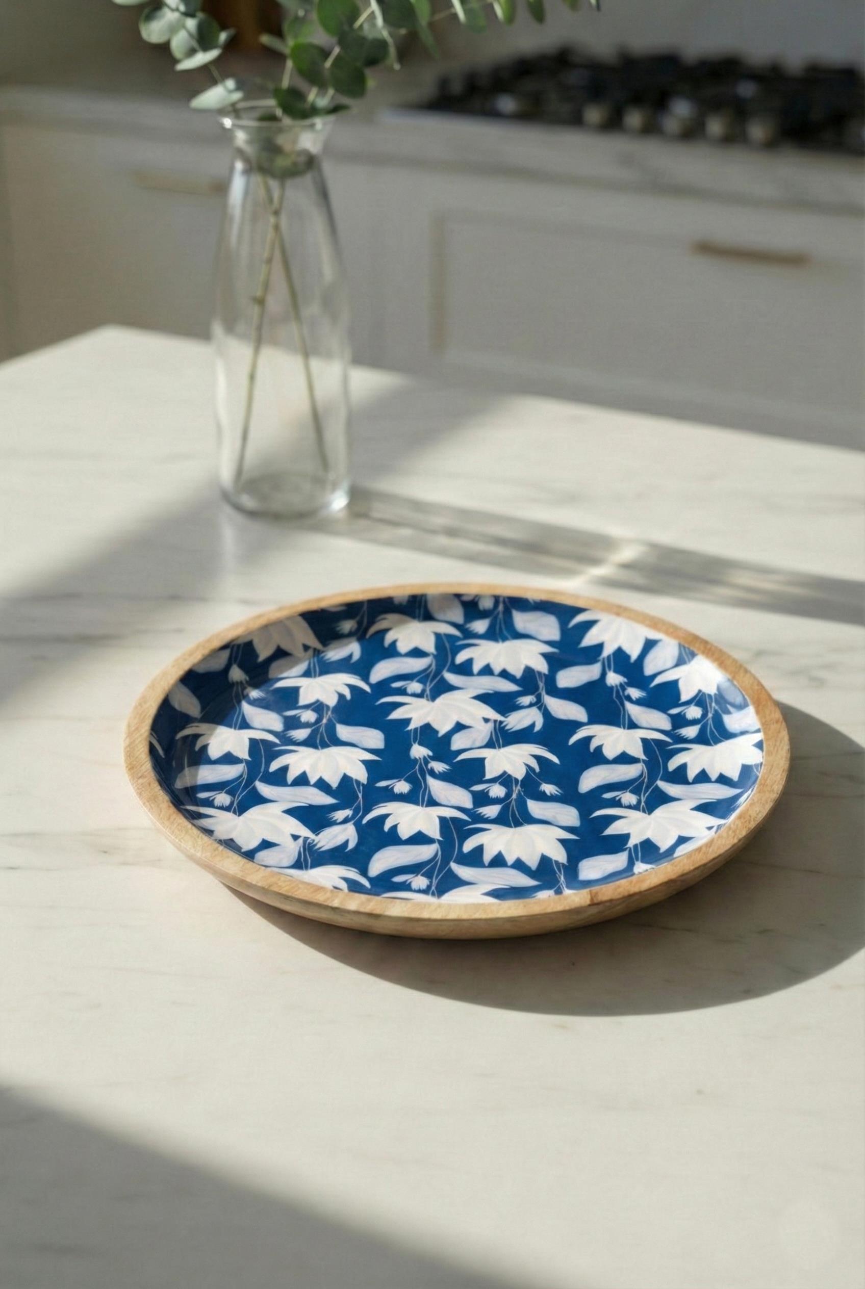 Mango Agacı Servis Tabağı & Sunum Tabağı 25 Cm Desenli