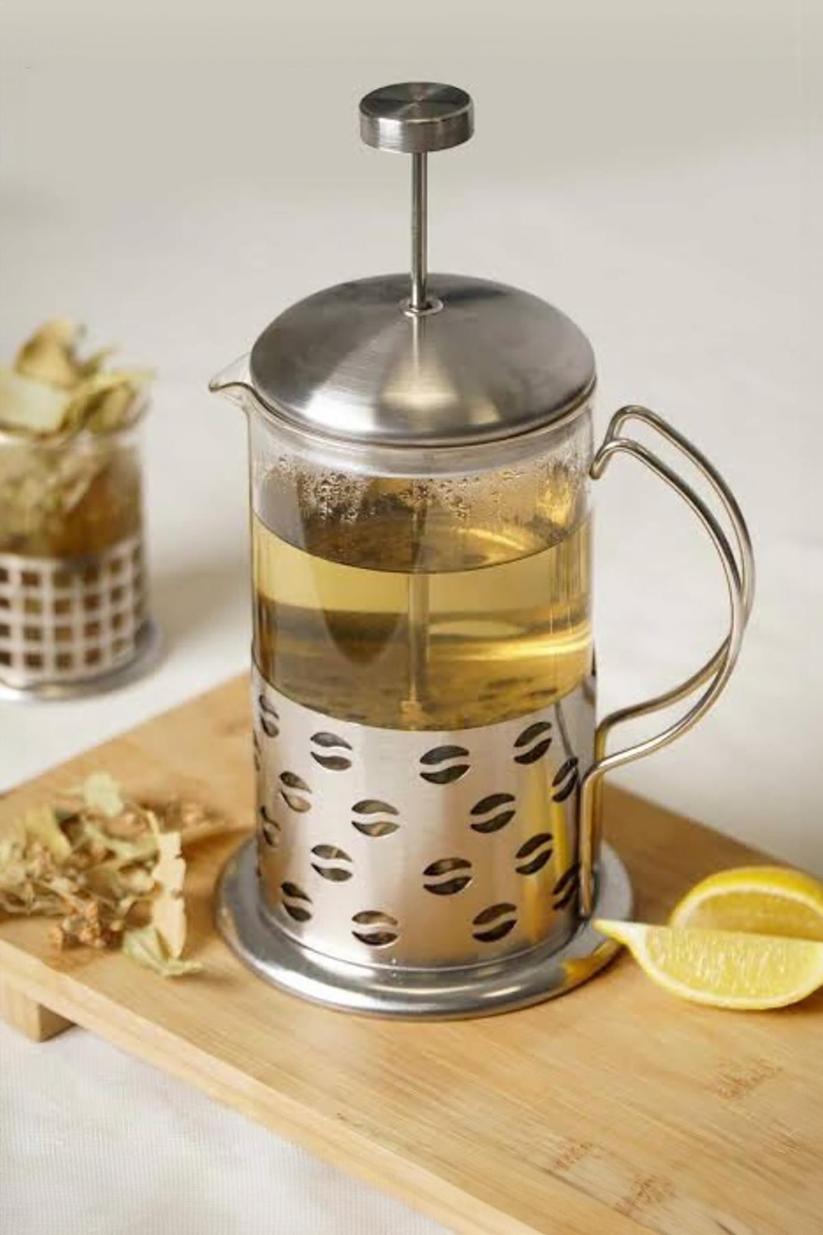Borosilikat Cam French Press 350 ml