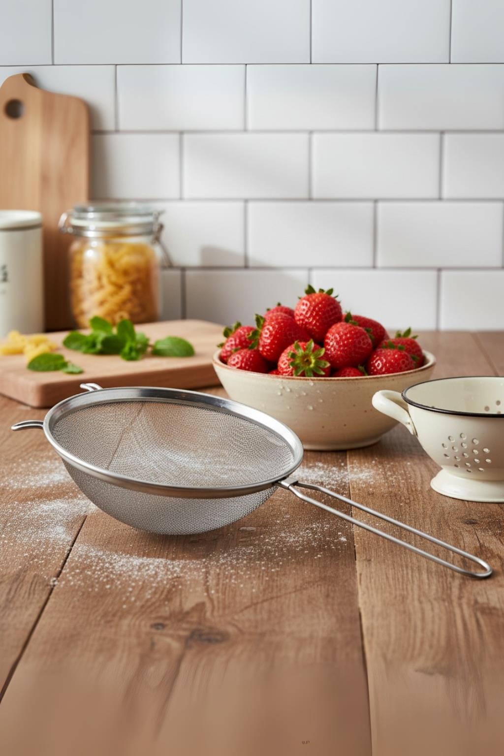 Paslanmaz Çelik Saplı Derin Süzgeç 28 cm Metalik Gri