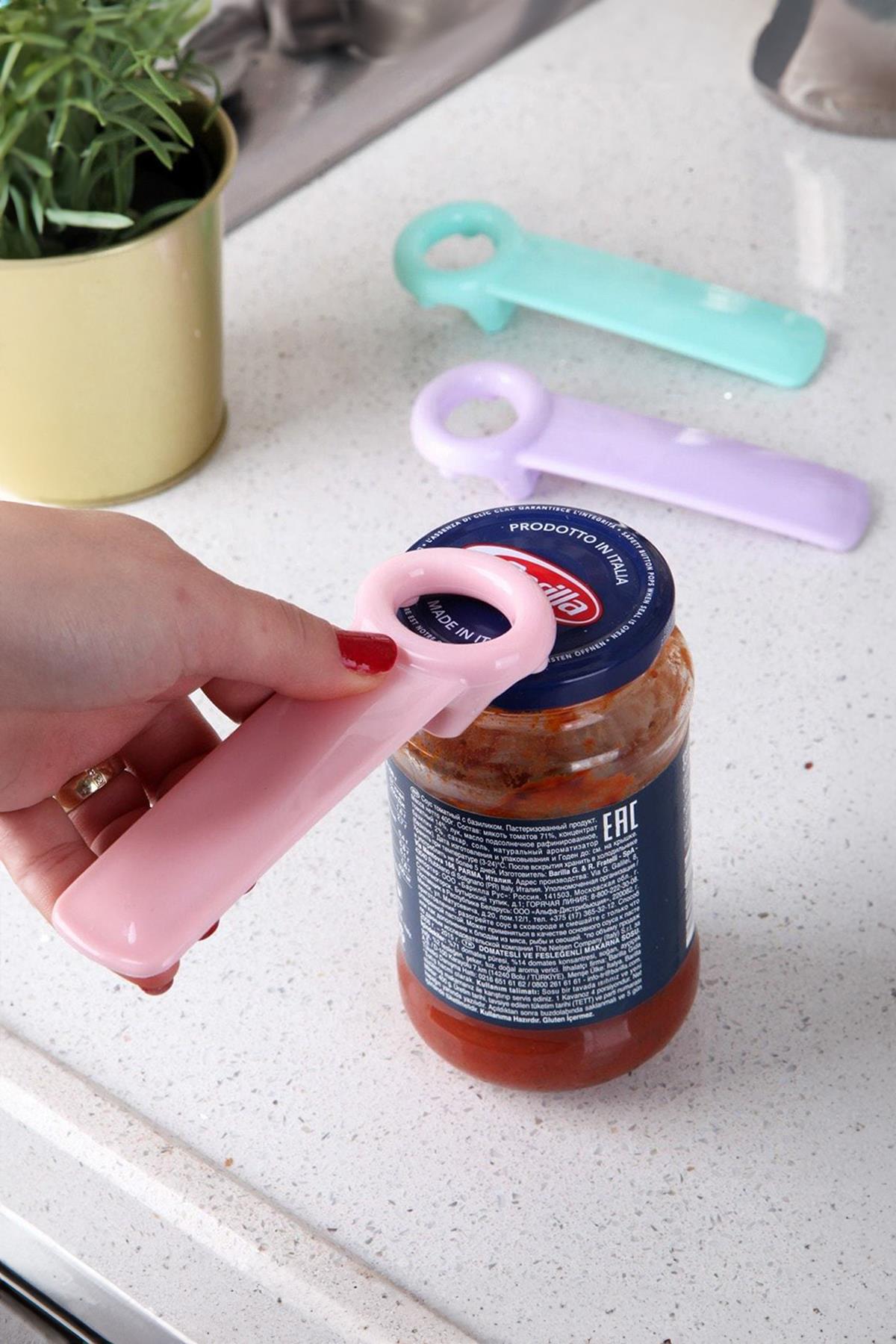 Kavanoz Açacağı 13 cm Renkli Pratik Kapak Açıcı Mutfak Yardımcı Gereci