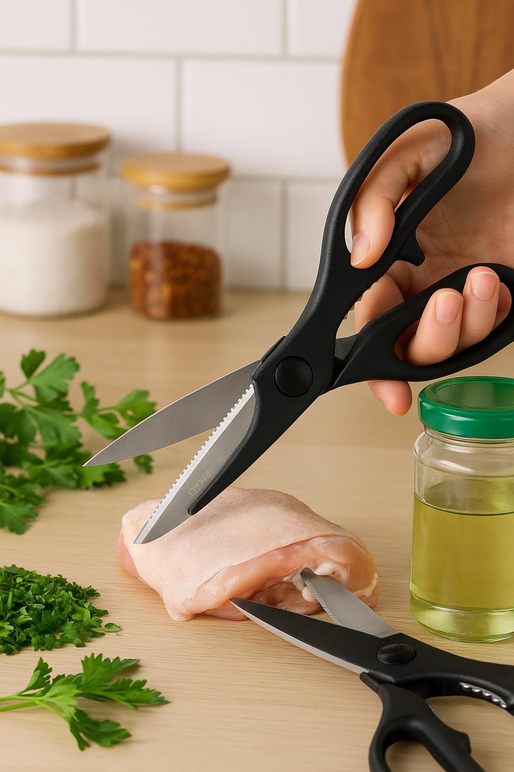 Paslanmaz Çelik Mutfak Makası 22 cm Çok Amaçlı