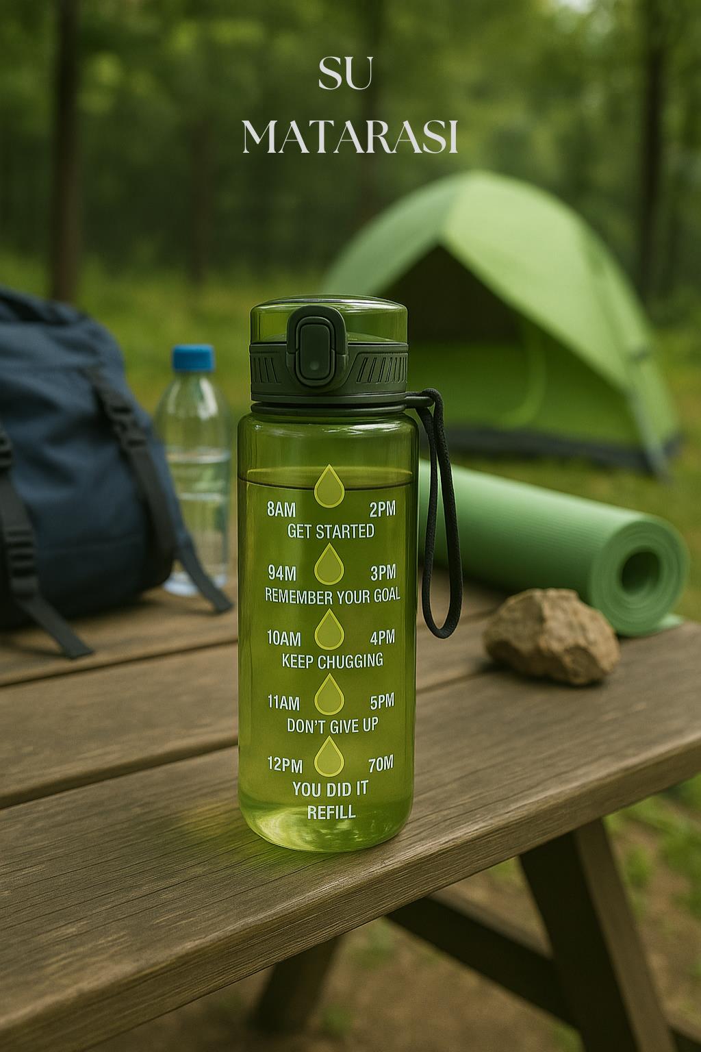 Suluk & Su Şişesi & Sporcu Matara Yeşil 1000 ml