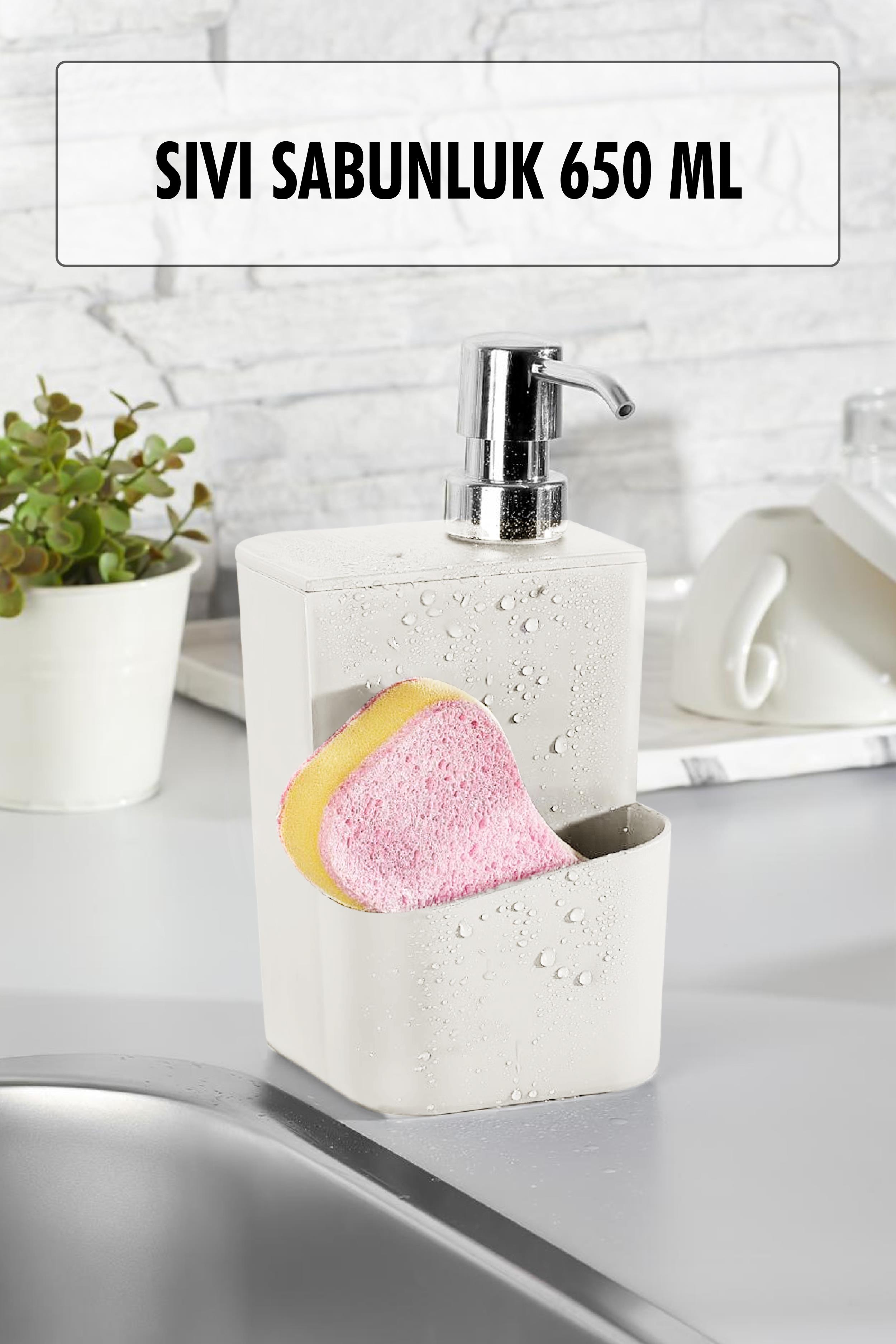 Tezgah Üstü Beyaz Sabunluk & Süngerlik & Organizer