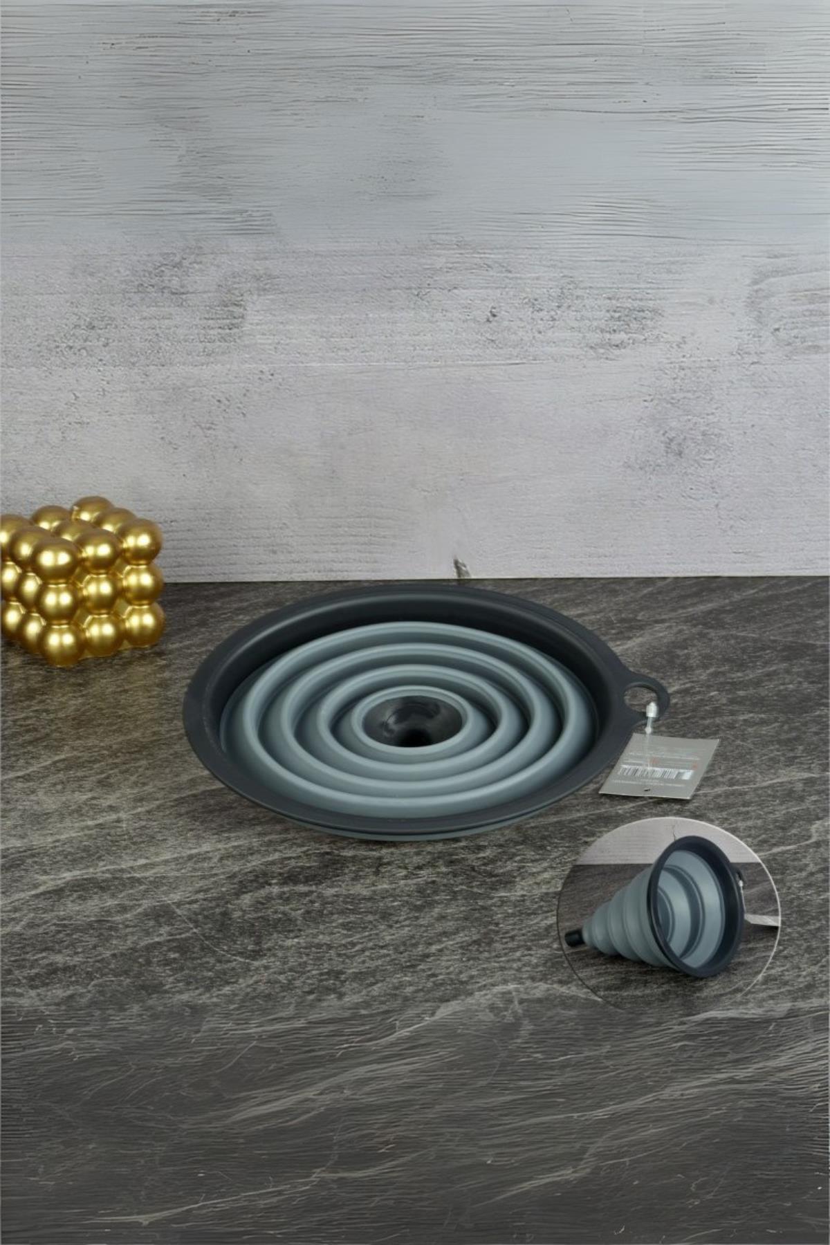 Silikon Katlanır Huni Gri