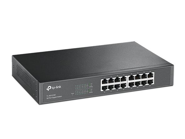 TP-LINK 10/100/1000Mbps 16xPort Masaüstü Raf Tipi Metal Kasa Switch