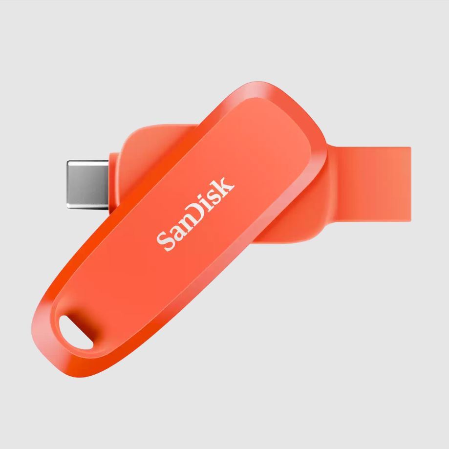 SANDISK 128GB Phone Drive USB Type-C/USB Type-A 100MB/s Nasturtium Orange Color