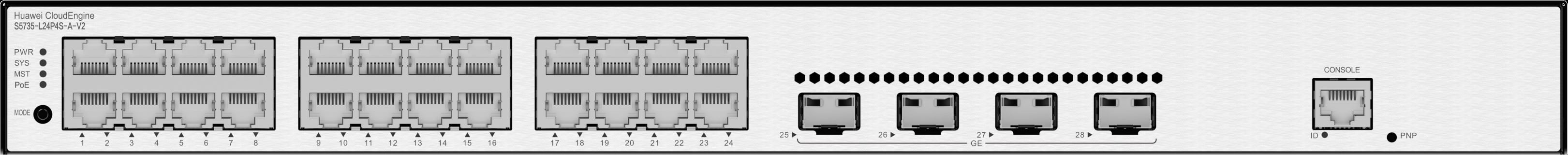 HUAWEI 24 10/100/1000BASE-T ports 4 GE SFP ports PoE AC power