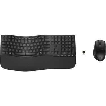 HP 680 Comfort Dual-Mode Keyboard and Mouse Combo Set Turkish - Black