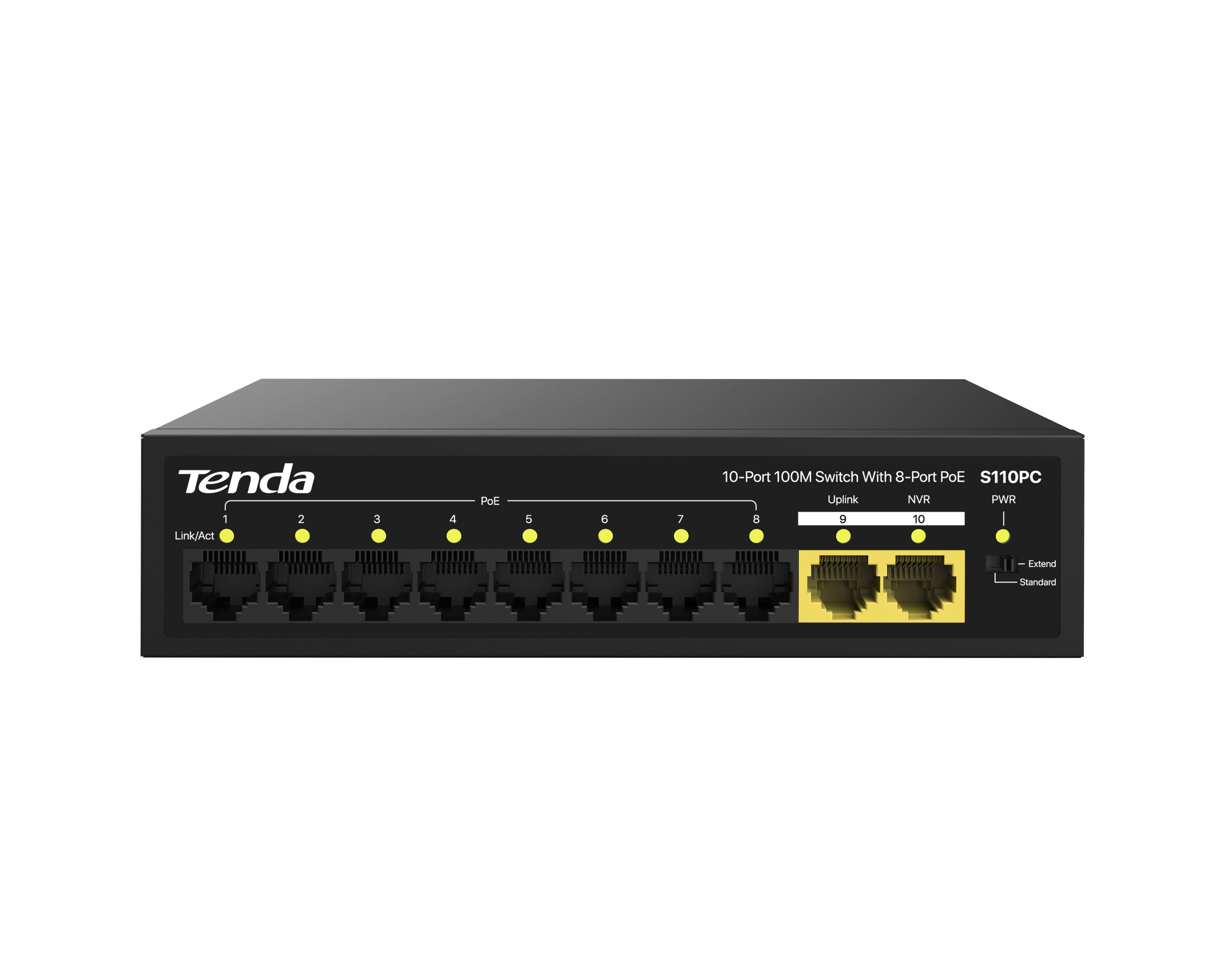 TENDA 8 Port PoE 10-Port 10/100 PoE Switch