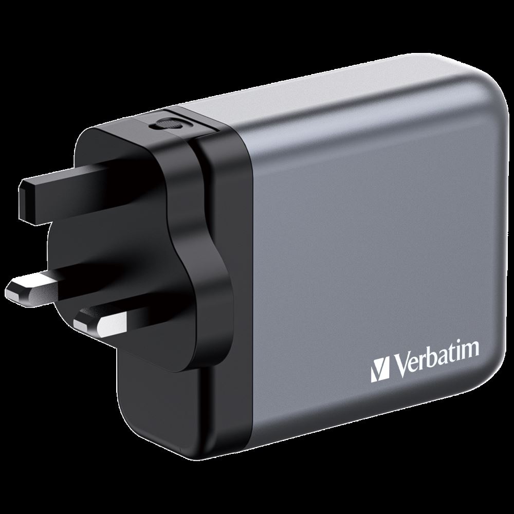 VERBATIM GNC-140 GaN Charger 140W 2xUSB-CPD 140W / 1 x USB-C PD 20W/ 1 x USB
