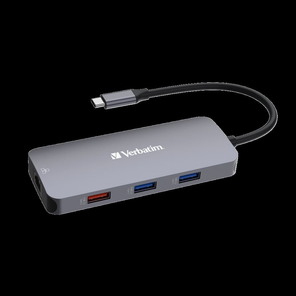 VERBATIM HUB USB-C Pro Multiport 9 Port 1xHDMI 1xRJ45 2xUSB-C 3.2 Gen2