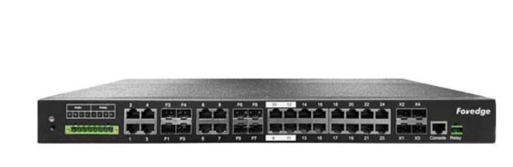 FOREDGE Industrial Gigabit 24 plus 8 plus 4 10G Port Managed PoE Switch