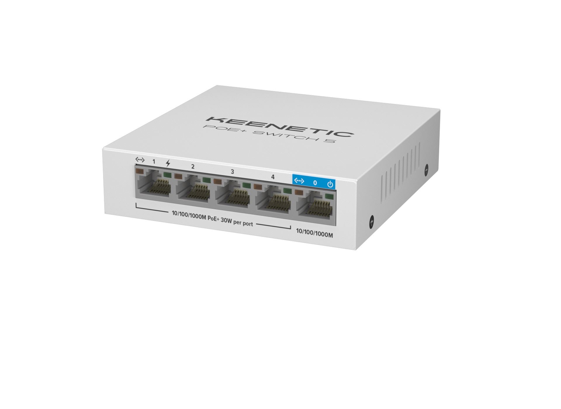 KEENETIC PoE+ Switch 5 1x1Gbit 4x1Gbit PoE+ Port IEEE 802.3af/at 60Watt