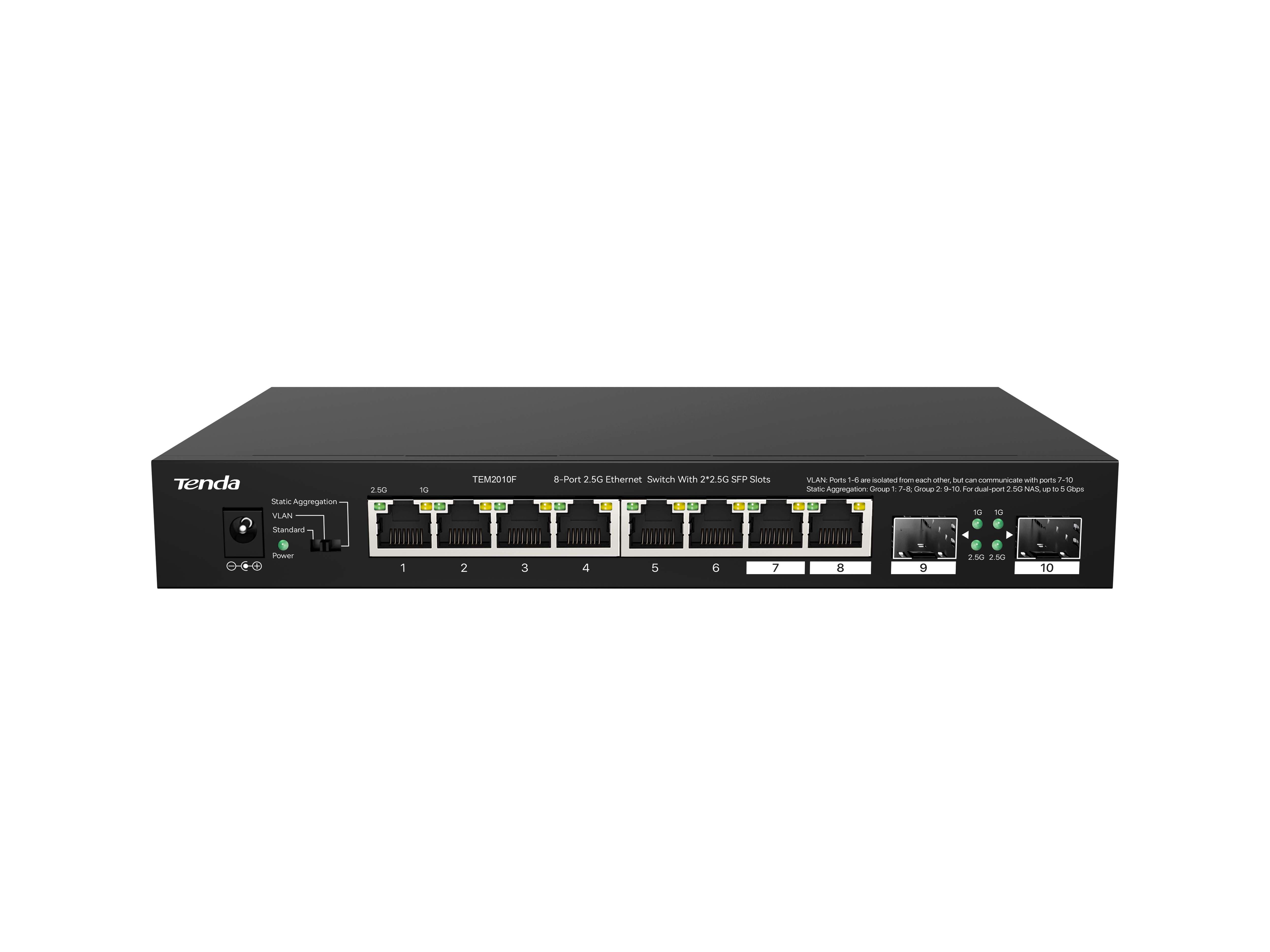 TENDA TEM2010F 8-Port 2.5G Ethernet Switch