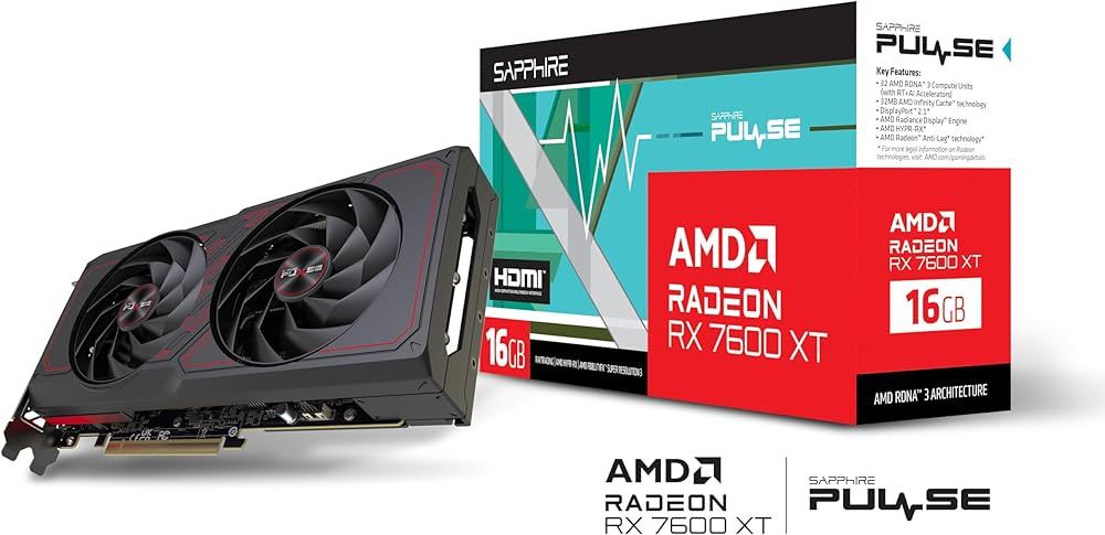 SAPPHIRE VGA PULSE AMD RX 7600XT GAM OC 16GB GDDR6