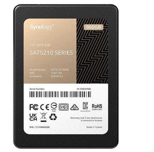 SYNOLOGY 960GB SAT5210 SATA 6 Gb/s 530-500Mb/s Flash SSD