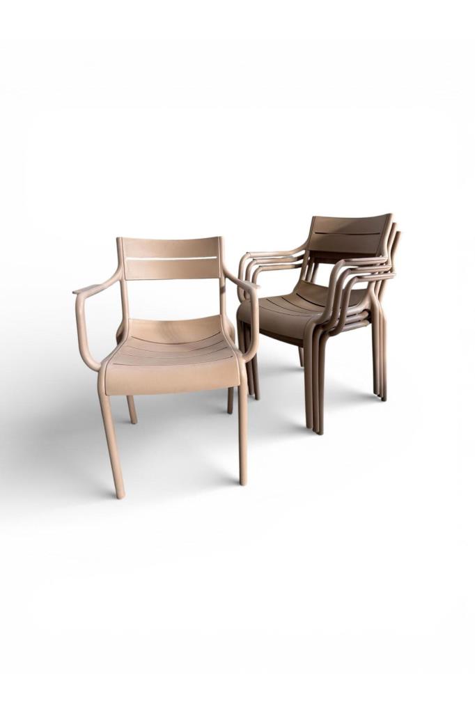 4 Adet Brixo Koltuk Bahçe, Balkon ve Cafe Sandalyesi Kapiçino