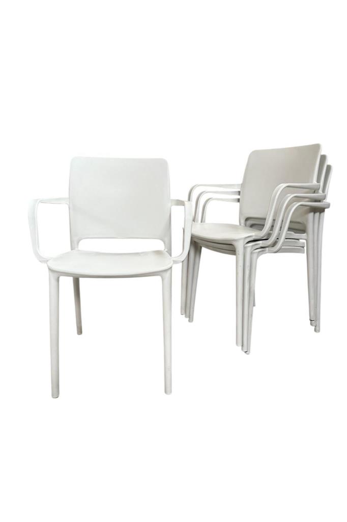 4 Adet Miami Koltuk Bahçe, Balkon ve Cafe Sandalyesi Beyaz