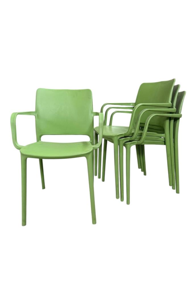 4 Adet Miami Koltuk Bahçe, Balkon ve Cafe Sandalyesi Yeşil