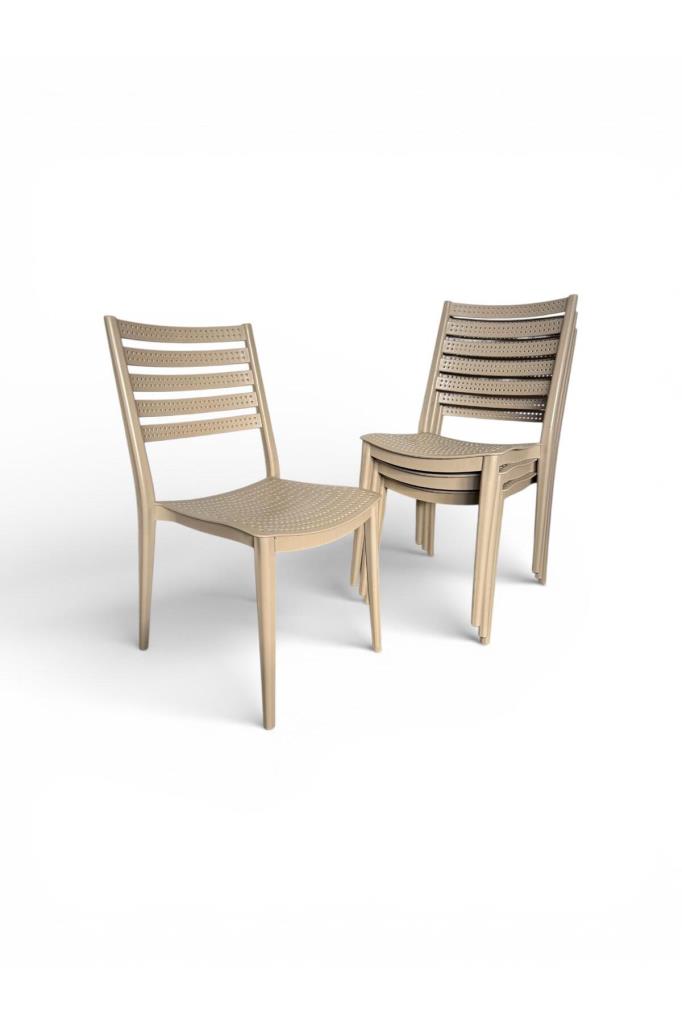 4 Adet Zara Kolsuz Sandalye Bahçe, Balkon ve Cafe Sandalyesi Kapiçino