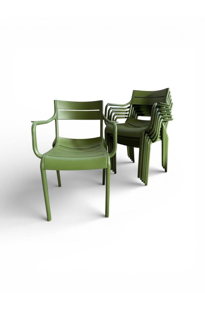 6 Adet Brixo Koltuk Bahçe, Balkon ve Cafe Sandalyesi Yeşil