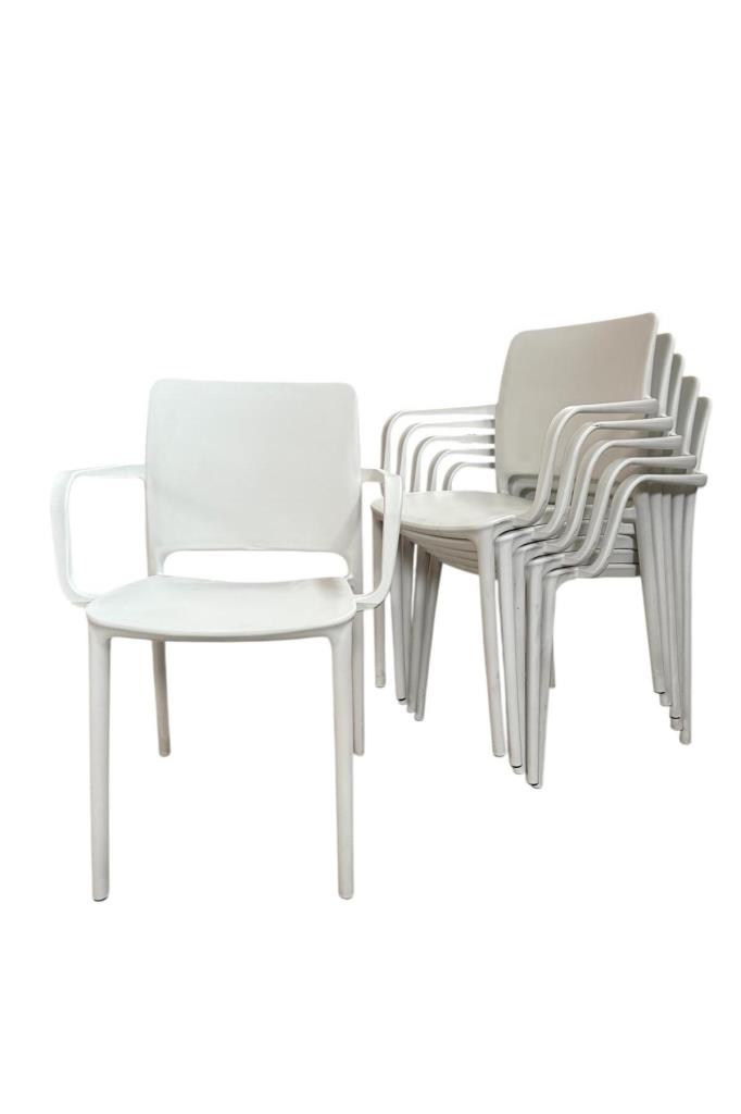 6 Adet Miami Koltuk Bahçe, Balkon ve Cafe Sandalyesi Beyaz