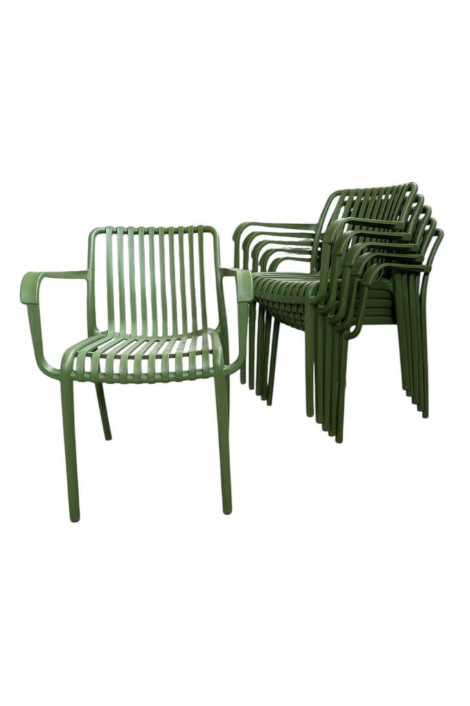 6 Adet Nero Koltuk Bahçe, Balkon ve Cafe Sandalyesi Yeşil