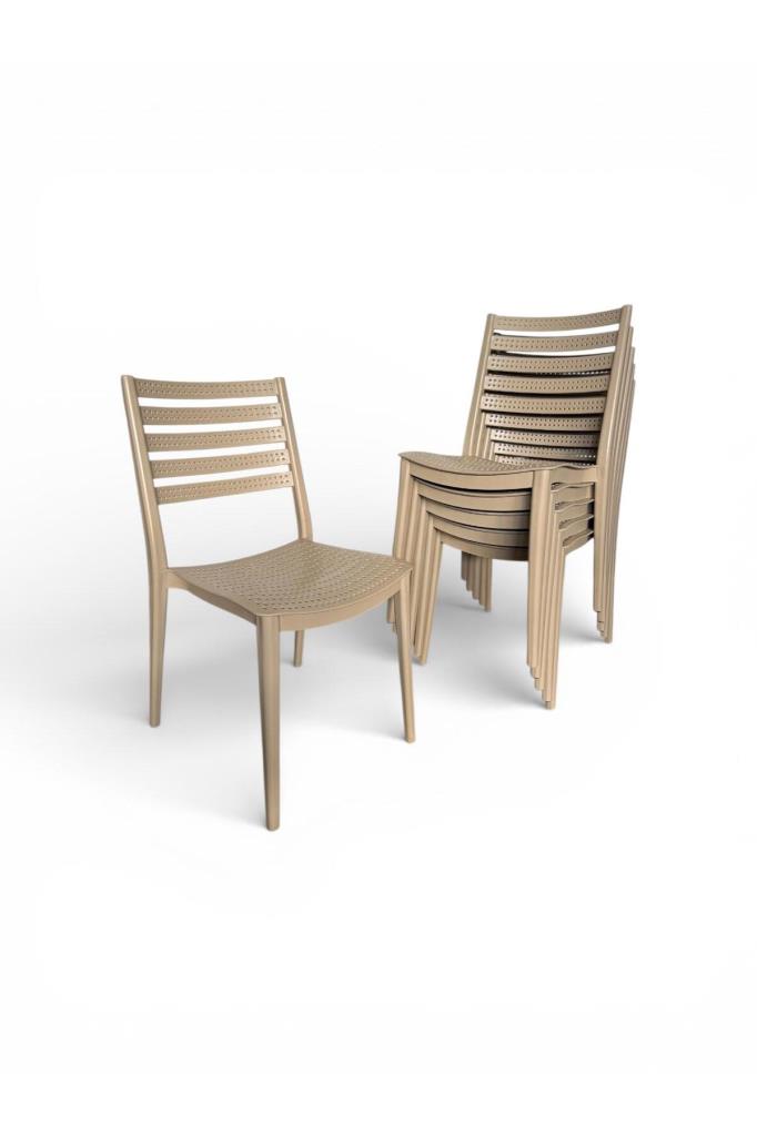 6 Adet Zara Kolsuz Sandalye Bahçe, Balkon ve Cafe Sandalyesi Kapiçino