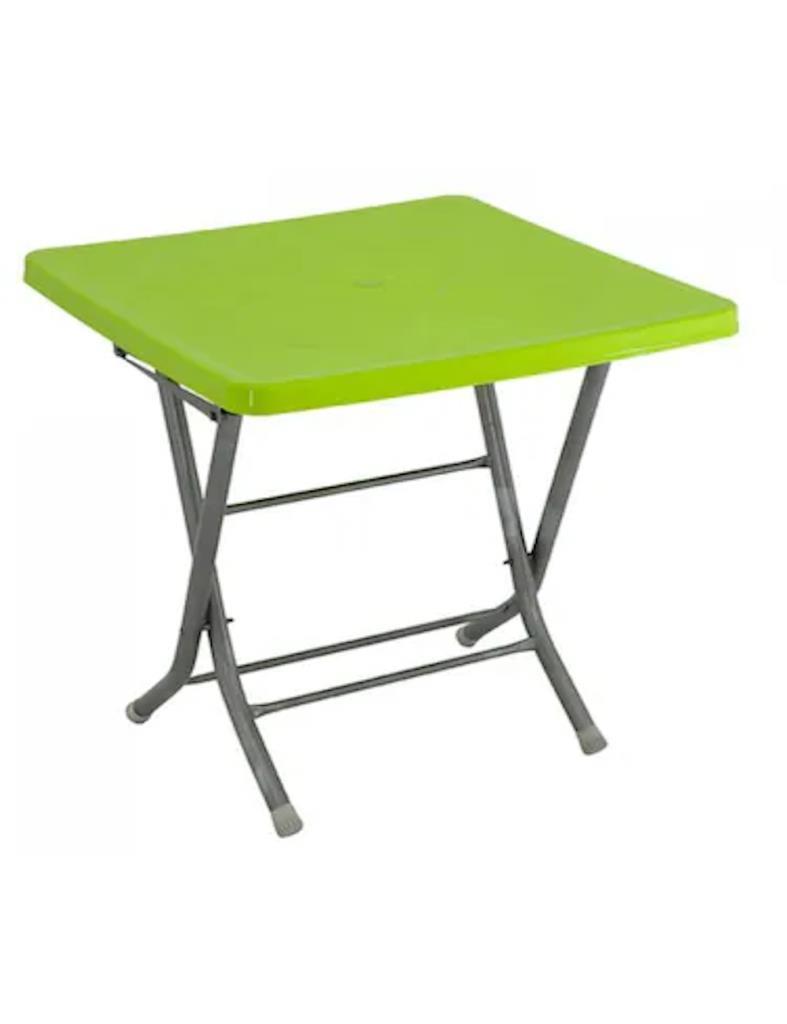80x80 Metal Ayaklı Katlanabilir Bahçe Balkon Masası Yeşil