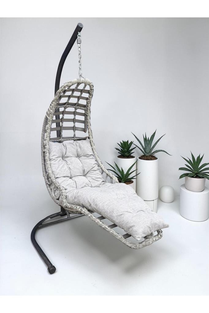 Bodrum Bahçe ve Balkon Salıncağı Tek Kişilik Antrasit