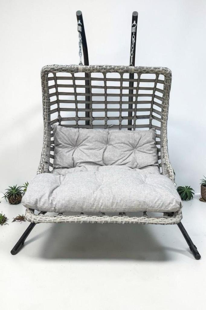 Bodrum Double Bahçe ve Balkon Salıncağı Çift Kişilik Antrasit