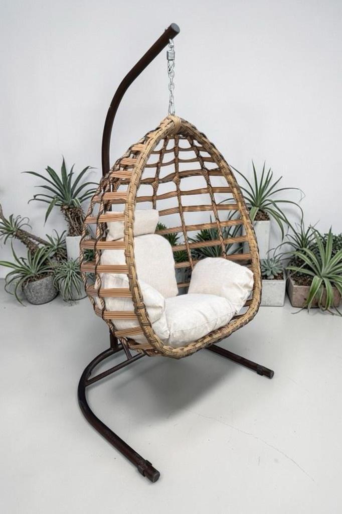 Gümbet Bahçe ve Balkon Salıncağı Tek Kişilik Kahve