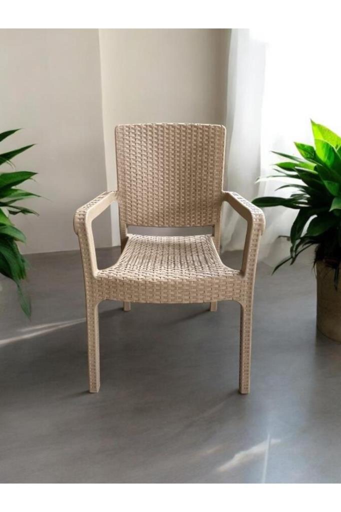 Karizma Rattan Kollu Sandalye Koltuk Kapiçino