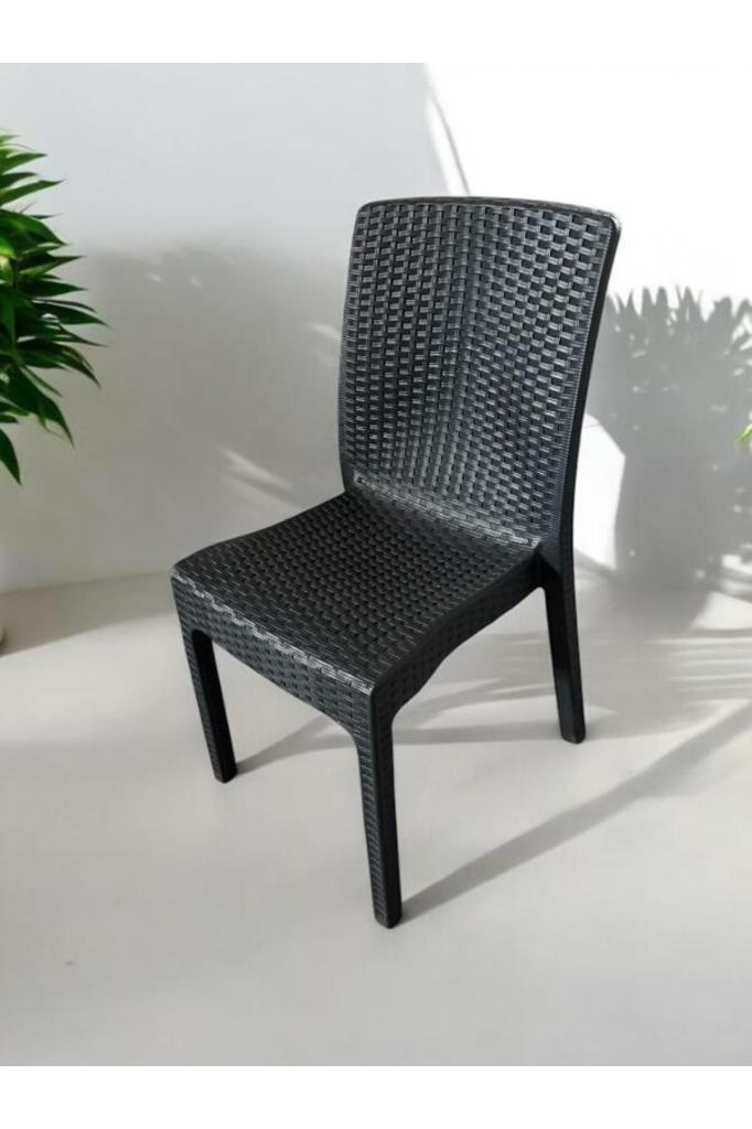 Kolsuz Rattan Sandalye Antrasit