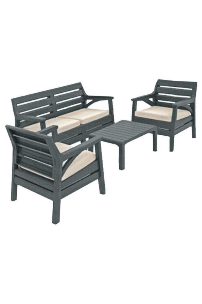 Holiday Çöl Grisi Miami HK800 Bahçe ve Teras Oturma Grubu