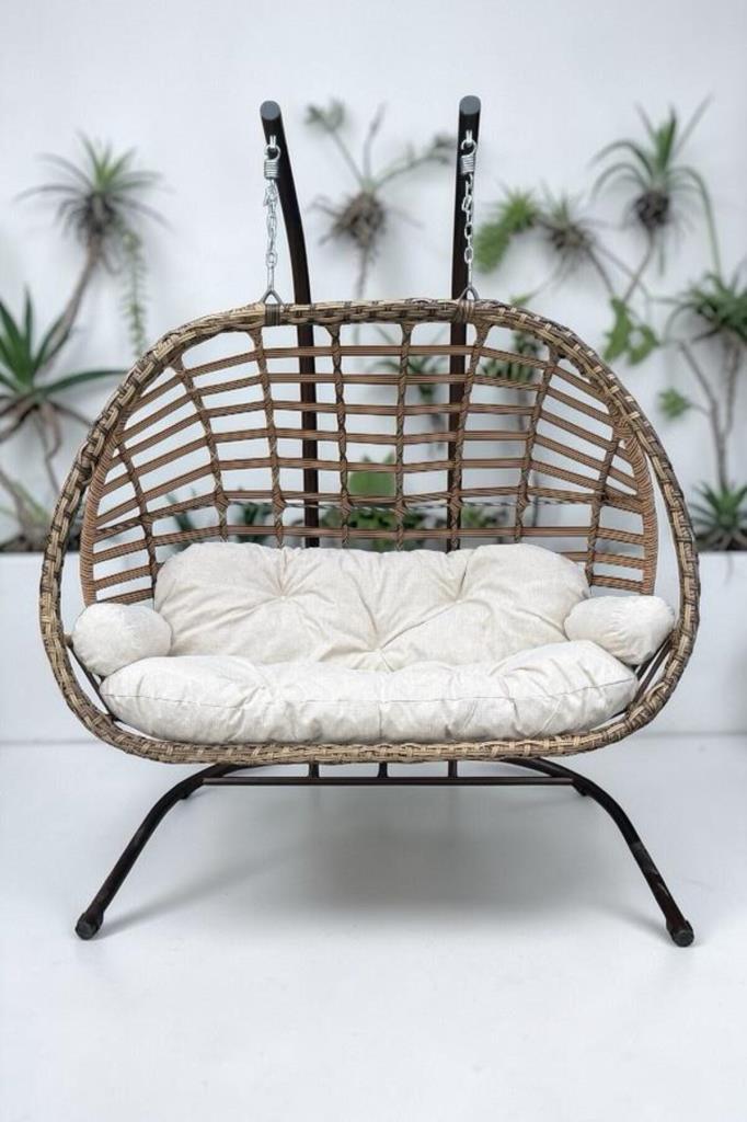 Oylat Bahçe ve Balkon Salıncağı Çift Kişilik Kahve